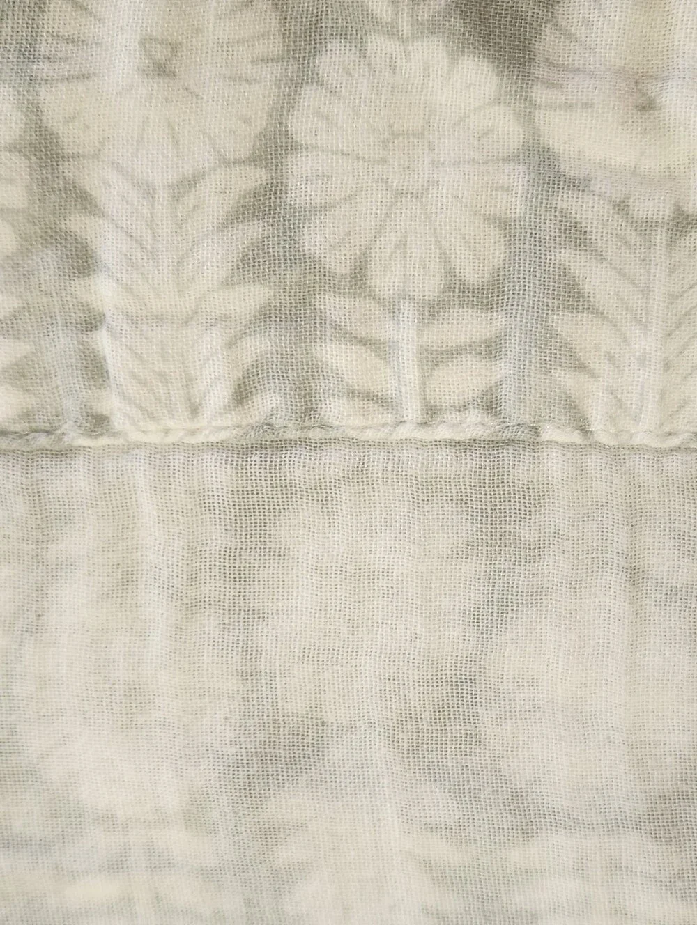Pottery Barn Teen Hiri Floral Gauze Flat Sheet Twin XL Sage Scandinavian Folk